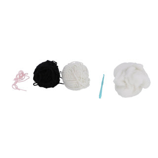 Creative craft group haakset poes 2 stuks 13x6,5x10,5 cm