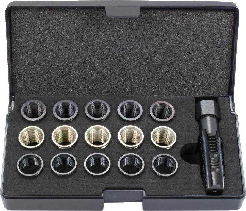 Ks tools ks-tools draadtappen set reparatieassortiment end thread rep. set m1 14x1.25mm 16 pcs.