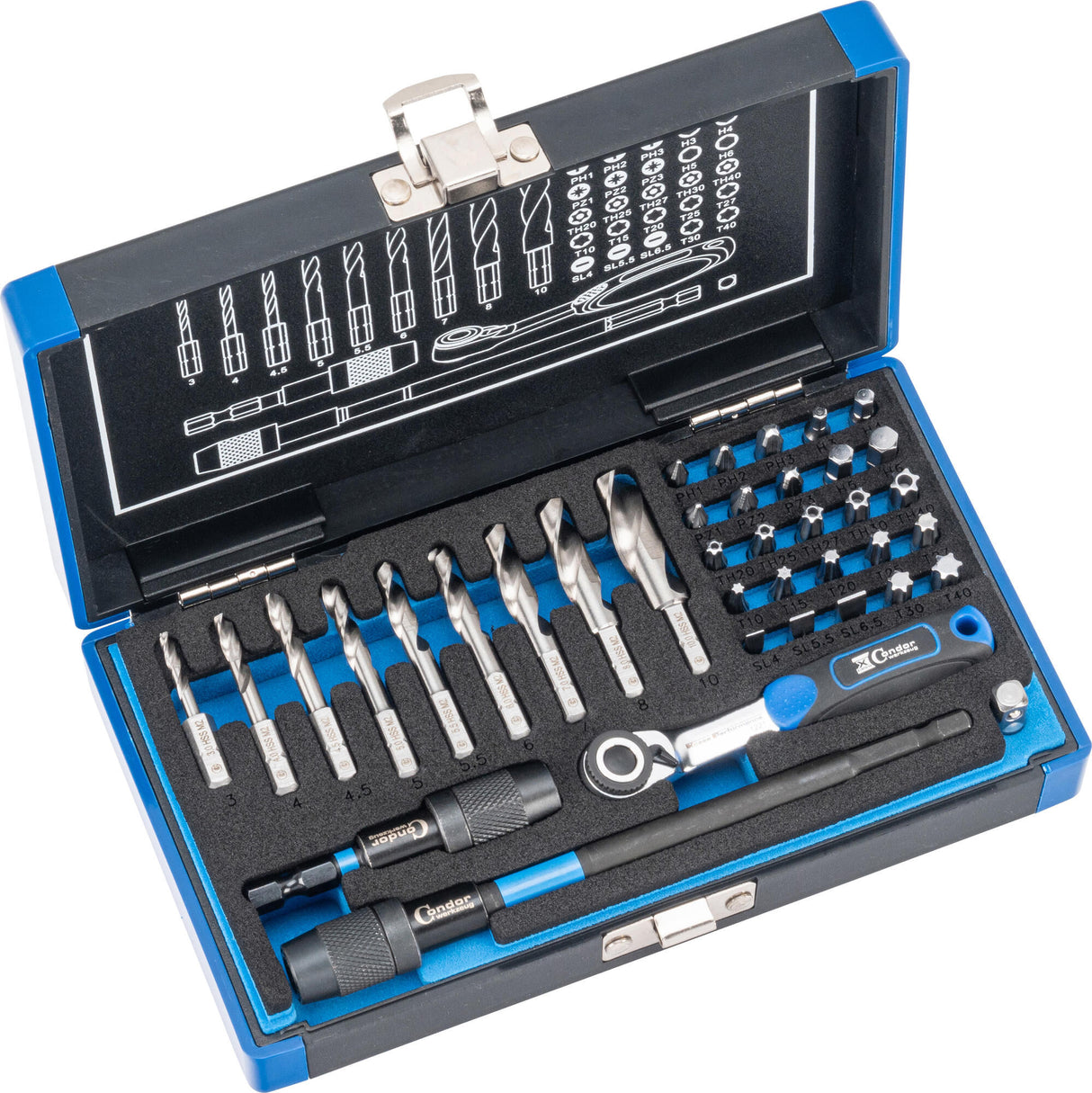 Condor speciaalboren set 39600 spiral drill bits hss-g 38tlg.