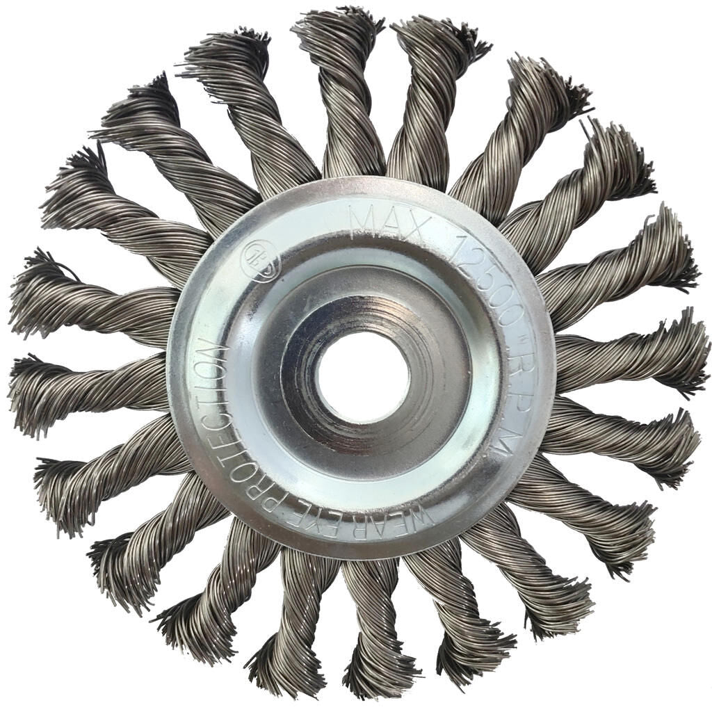 Ks tools ks-tools ronde staaldraadborstel round brush w.bore 22,2 ks-tools 125x14mm steel