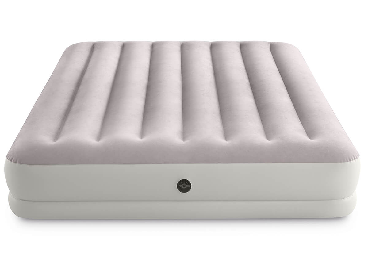 Intex prestige mid-rise luchtbed met usb pomp - tweepersoons