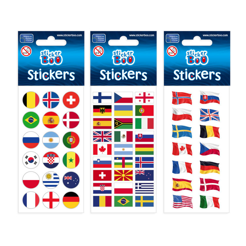 Stickervel vlaggen