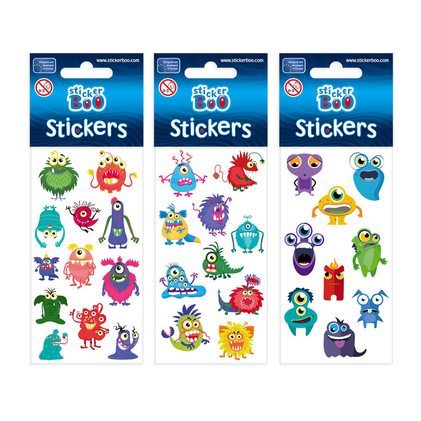 Stickervel monsters