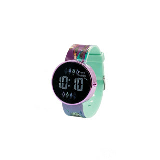 Accutime frozen horloge led rond, verwisselbare batterij
