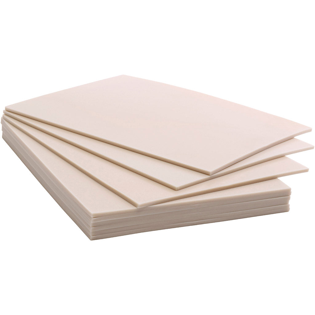 Creativ company linoplaat zacht, afm 15x20 cm, dikte 3 mm, 10 stuk 1 doos