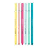 Bruynzeel fineliner set 6 kleuren licht
