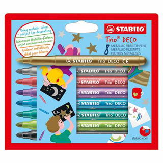 Stabilo Trio Deco Metallic Viltstiften 8st.