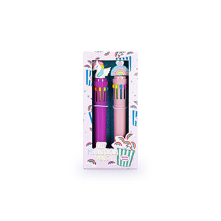 Dream pop set van 2 multicolor pennen unicorn