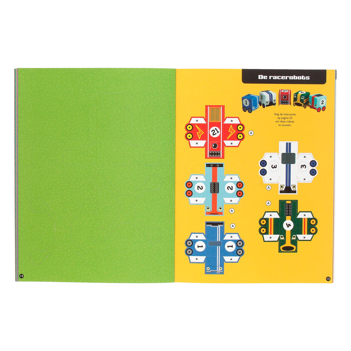 Wins holland paper toys knutelsboek - coole robots
