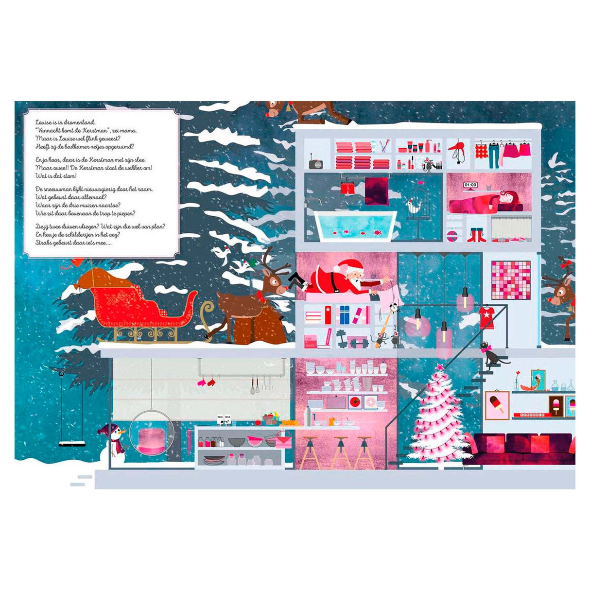 Centraal boekhuis de kerstman op cadeautjestocht