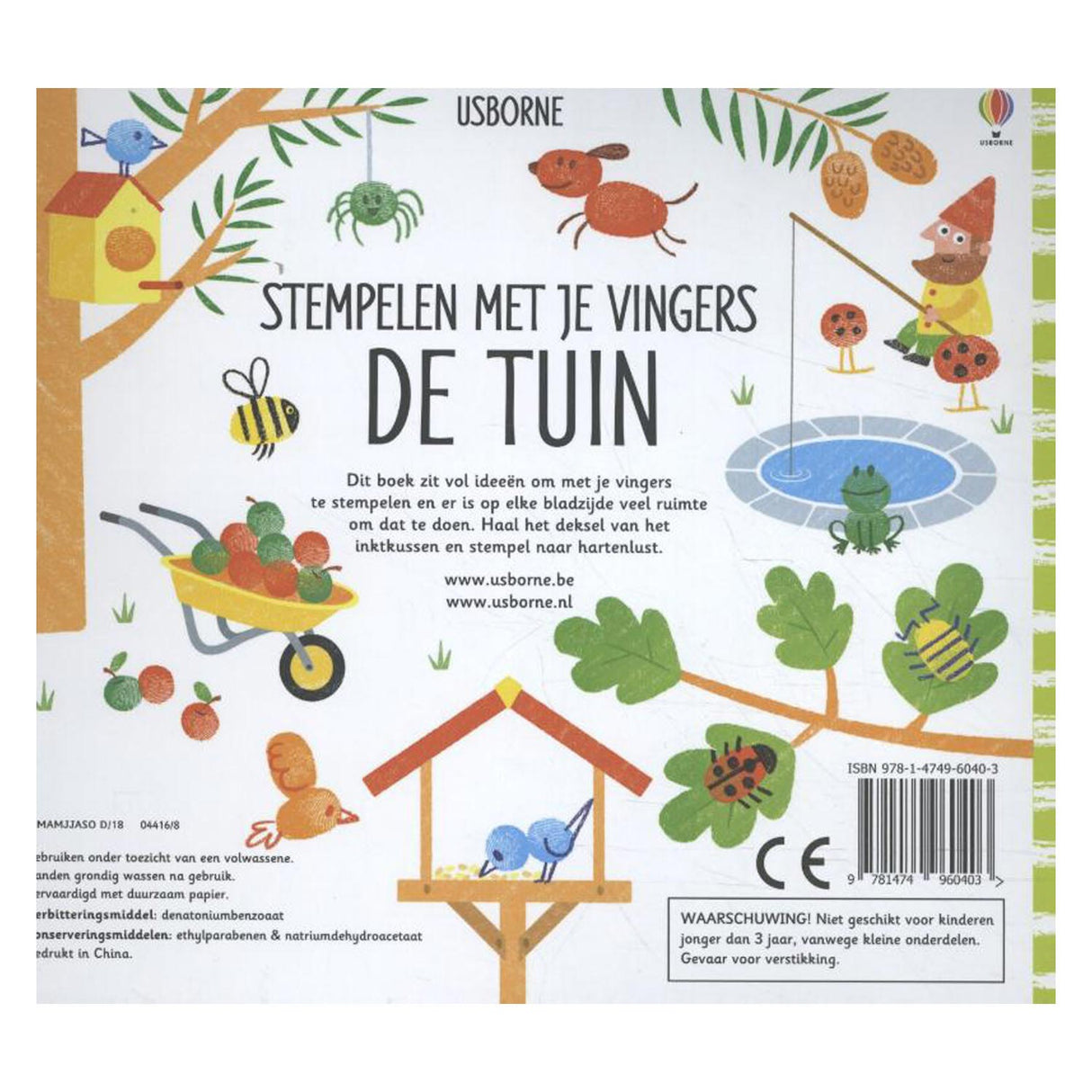 Wpg uitgevers stempelen met je vingers - de tuin