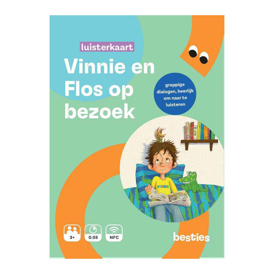 Centraal boekhuis vinnie en flos op bezoek luisterkaart