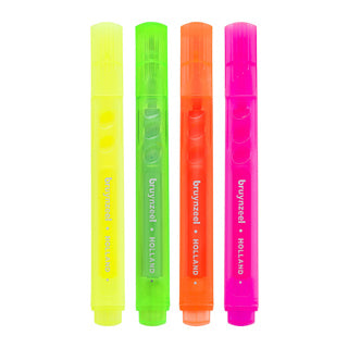 Bruynzeel markeerstiften neon 4 kleuren