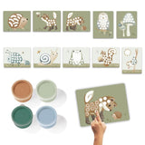 Little dutch vingerverf set forest friends groen 14 delig