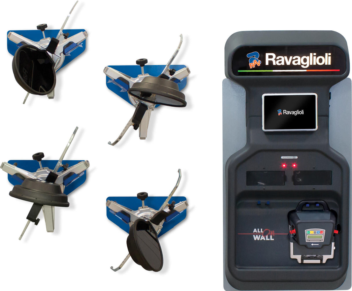 Ravaglioli uitlijn apparatuur rav3d2.0wall.3s . 3d wheel alignment system tabletversion