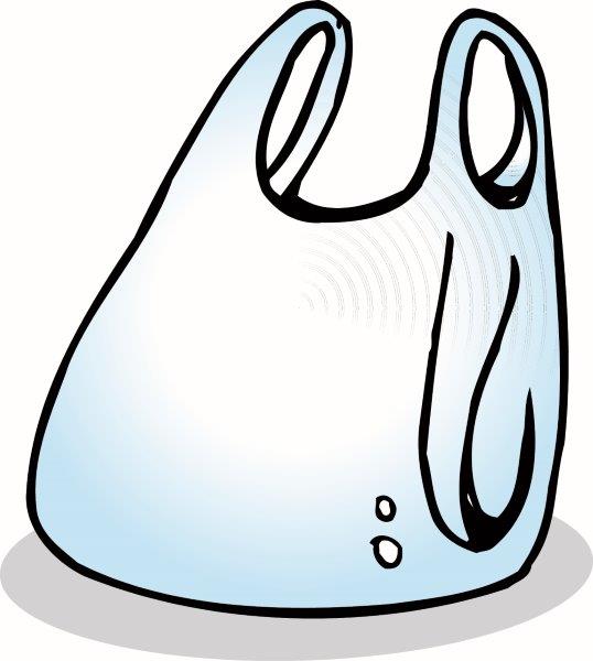 Dr tas aag plastic wit per 100 stuks
