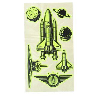 Creative craft group glow in the dark tattoos - roze