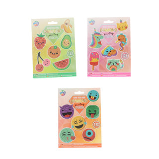 Grafix diamond painting stickerset 12 stuks 3 assorti