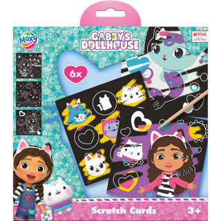 Creative craft group scratch kaarten gabby's poppenhuis set, 7dlg.