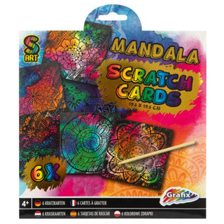 Scratch Kaarten, 6st. - Mandala