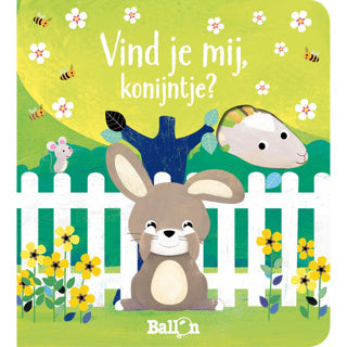 Boek vind je mij konijntje met kijkgaatjes