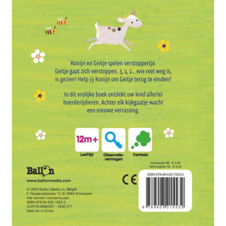 Boek vind je mij konijntje met kijkgaatjes