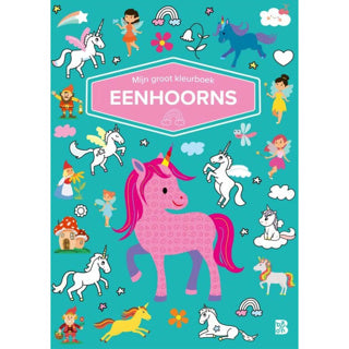 Boek groot kleurboek eenhoorns
