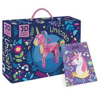 Rebo publishers sassi 3d puzzel + boekje unicorn