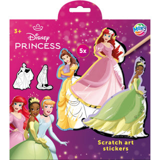 Creative craft group scratch art stickers - disney prinses, 6dlg.