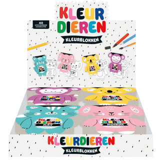 Kleurblokken dieren - kleurboek