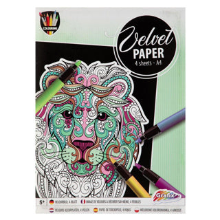 Schilderen op velvet 4 sheets 4 assorti