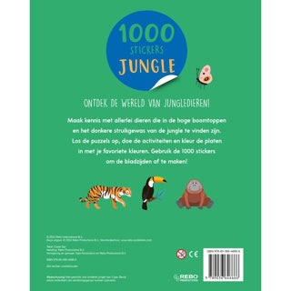 Boek stickerboek 1000 stickers jungle