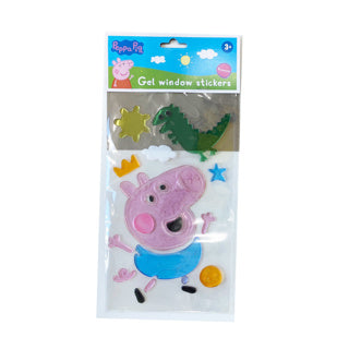Peppa pig raamstickers gel 2 assorti