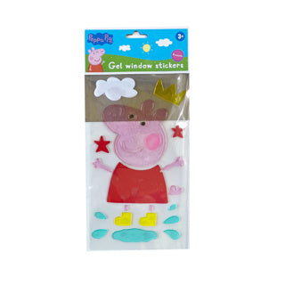 Peppa pig raamstickers gel 2 assorti