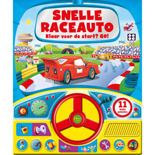 Boek geluidenboek snelle raceauto