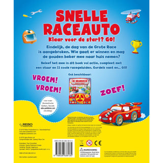 Boek geluidenboek snelle raceauto