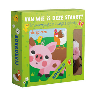 Boek van wie is deze staart? boerderijdieren