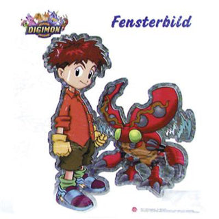 Raamsticker digimon groot