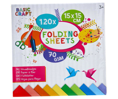 Creative craft group vouwblaadjes 15x15 cm 120 stuks