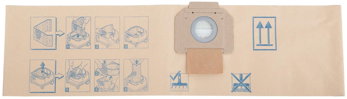 Nilfisk blauwe lijn stofzuigerzakken filter bag pack.a 5 pcs. f. sq450-11