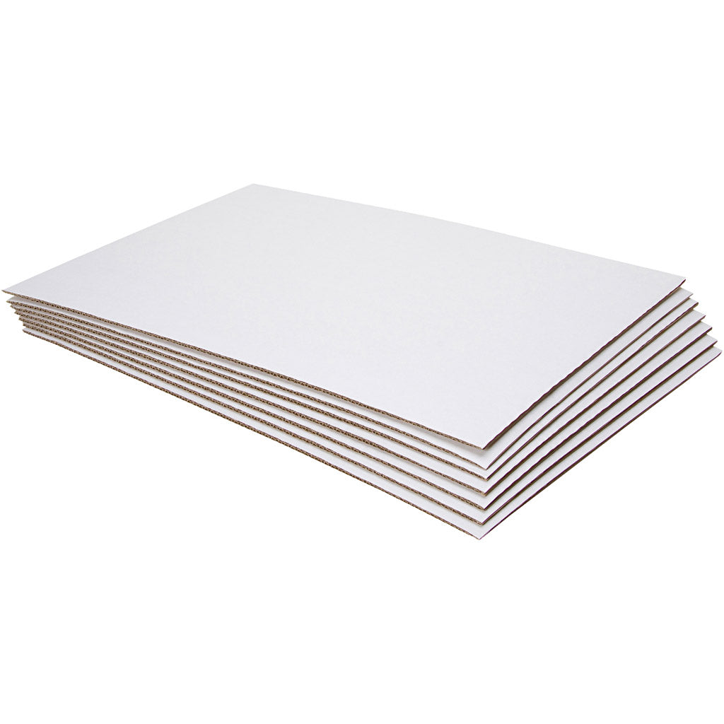 Vellen van golfkarton, afm 42x60x0,7 cm, 10 stuk 1 doos