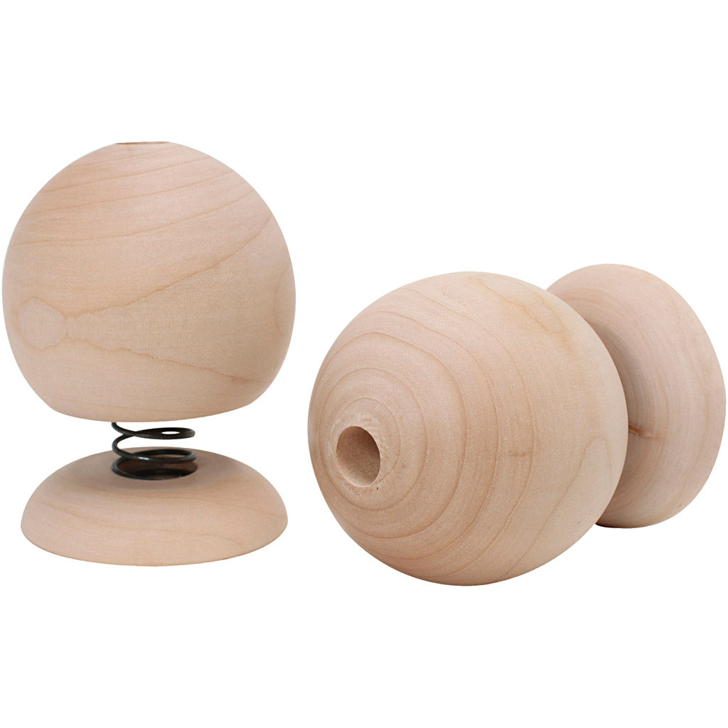 Creativ company houten stuiterfiguur, h: 75 mm, d 50 mm, 12 stuk 1 doos