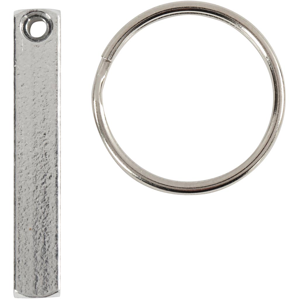 Impressart sleutelhanger set, afm 40x5 mm, 6 stuk 1 doos