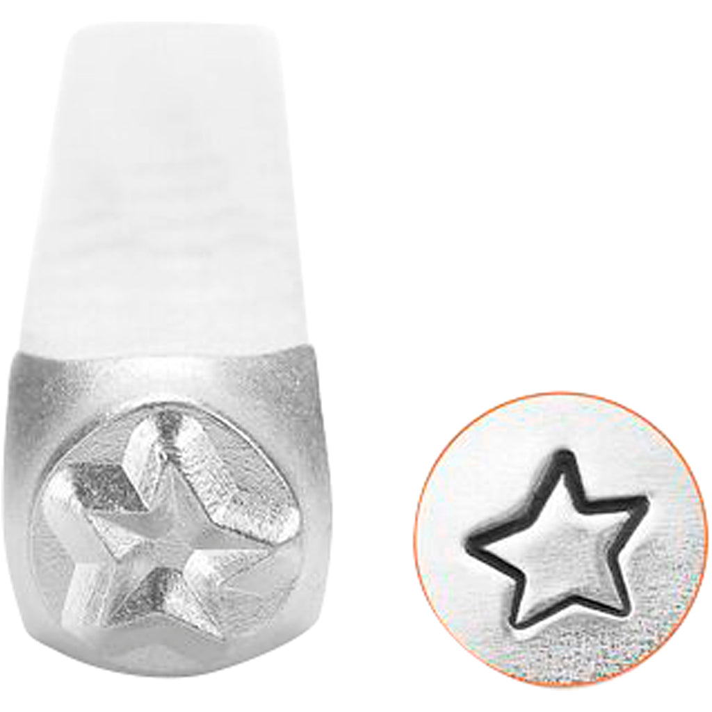 Impressart embossing stempel, ster, l: 65 mm, afm 3 mm, 1 stuk