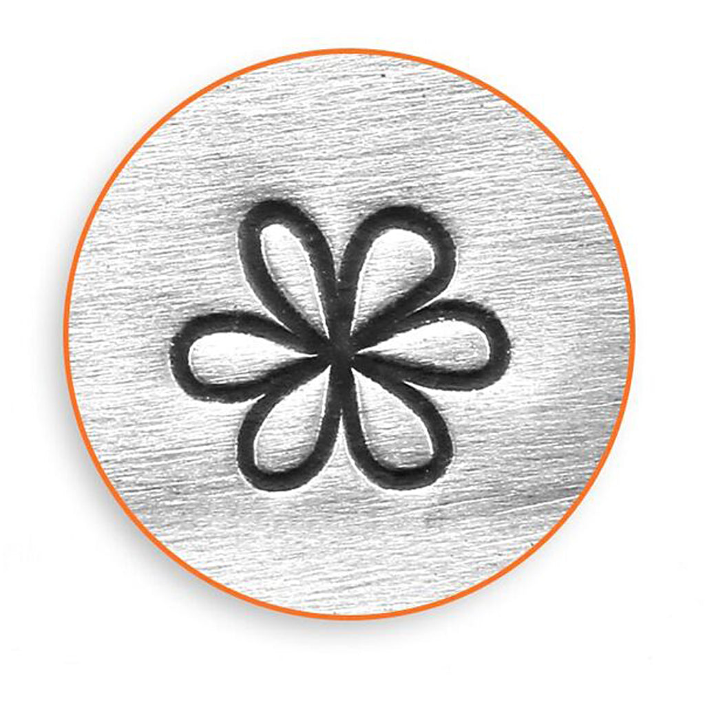 Impressart embossing stempel, bloem, l: 65 mm, afm 6 mm, 1 stuk