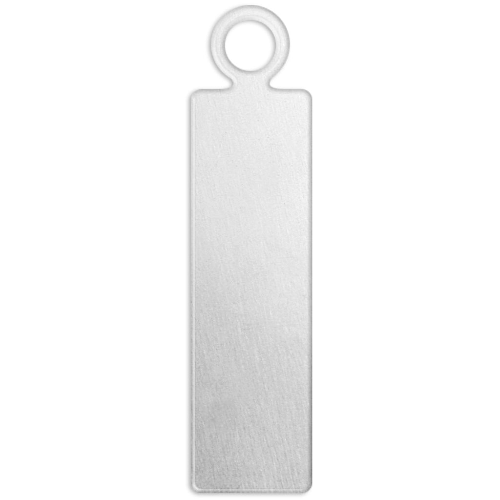 Impressart metalen label, langwerpig, afm 20x5 mm, gatgrootte 1,9 mm, dikte 1,3 mm, aluminium, 20 stuk 1 doos