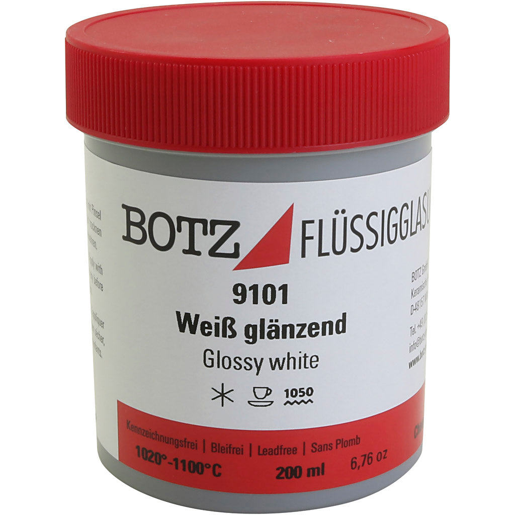 Glazuur voor klei, wit, 200 ml 1 doosje