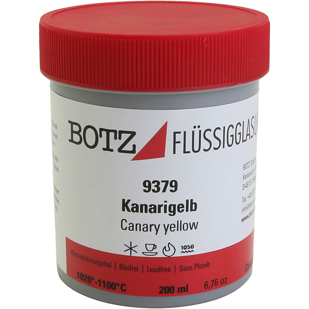 Glazuur voor klei, geel, 200 ml 1 doosje