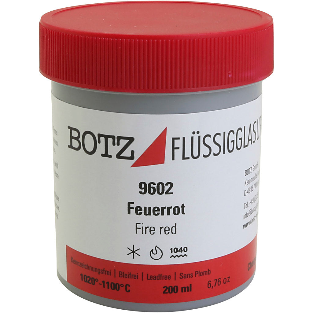 Glazuur voor klei, rood, 200 ml 1 doosje