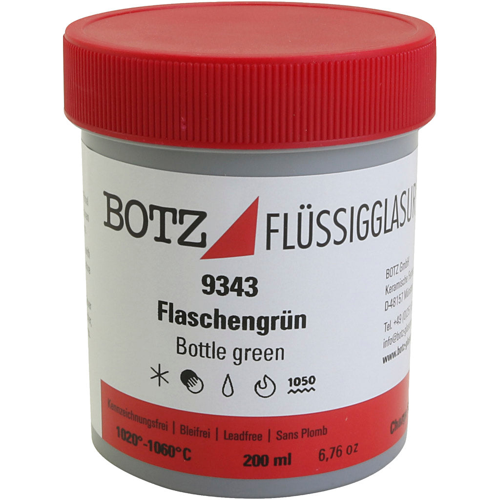 Glazuur voor klei, groen, 200 ml 1 doosje